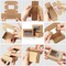 50 Pack Small Rectangle Kraft Paper Boxes with Clear Windows,3.33" x 2.35" x 1.18",Mini Soap Present Treat Gift Box for Bakery Candy,Chocolate Packaging Jewelry Display Wedding Party Favor (Brown)